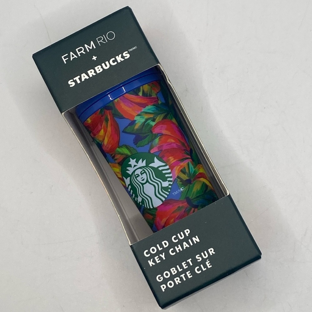 Farm Rio + Starbucks NEW Key Chain NWT